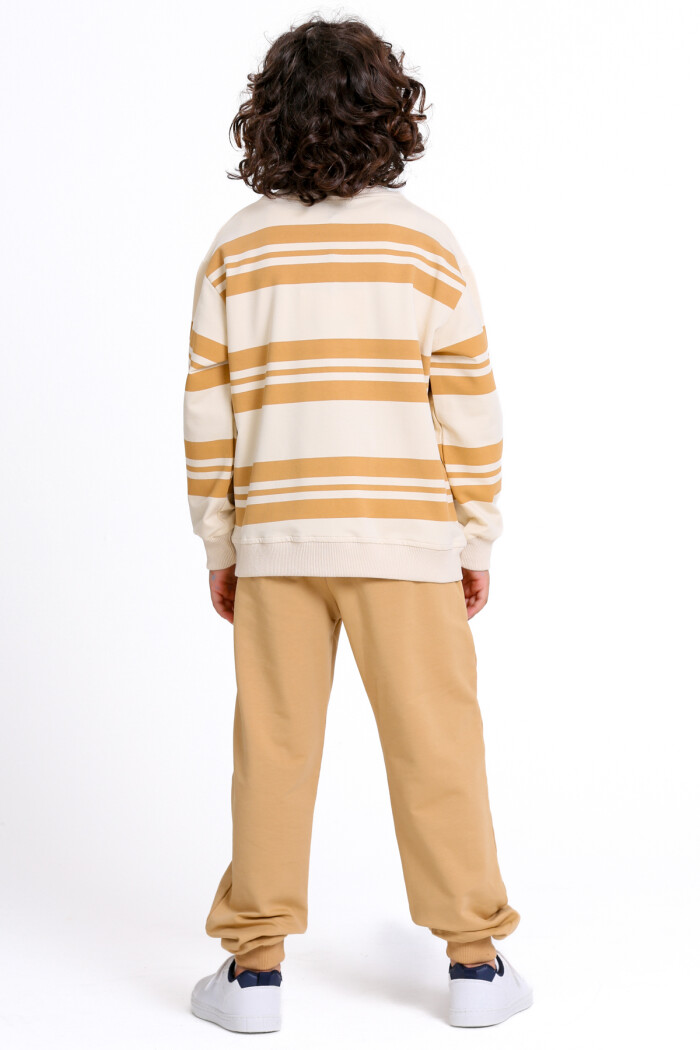 Erkek Çocuk Bej Im Possible Is No Thing Baskı 5-9 Yaş Takım - 23306-1