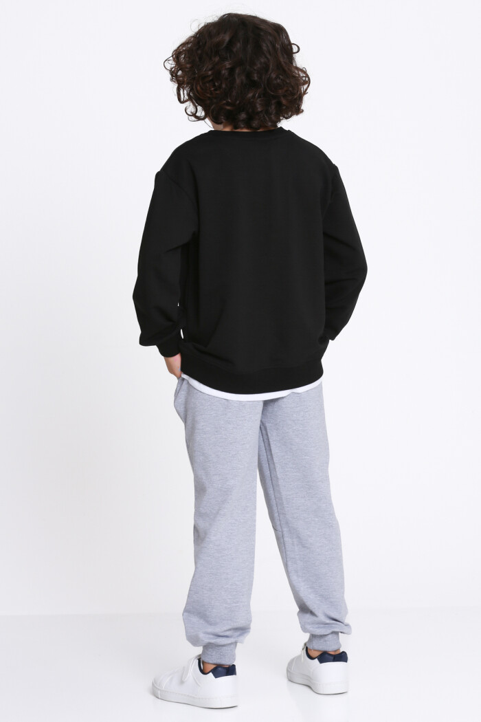 Erkek Çocuk Siyah Air Baskı  5-9 Yaş Takım - 23308-2