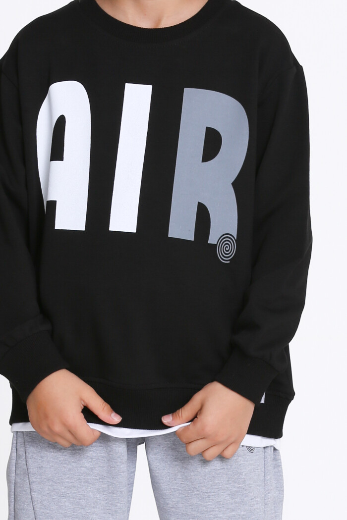 Erkek Çocuk Siyah Air Baskı  5-9 Yaş Takım - 23308-2