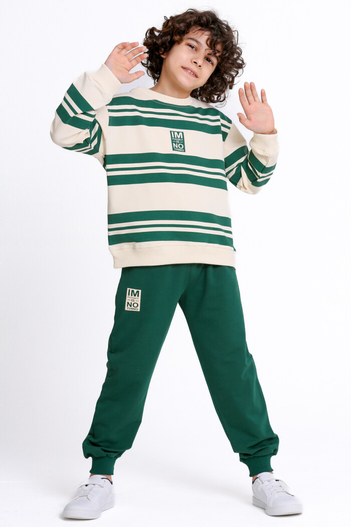 Erkek Çocuk Yeşil Im Possible Is No Thing Baskı 5-9 Yaş Takım - 23306-3