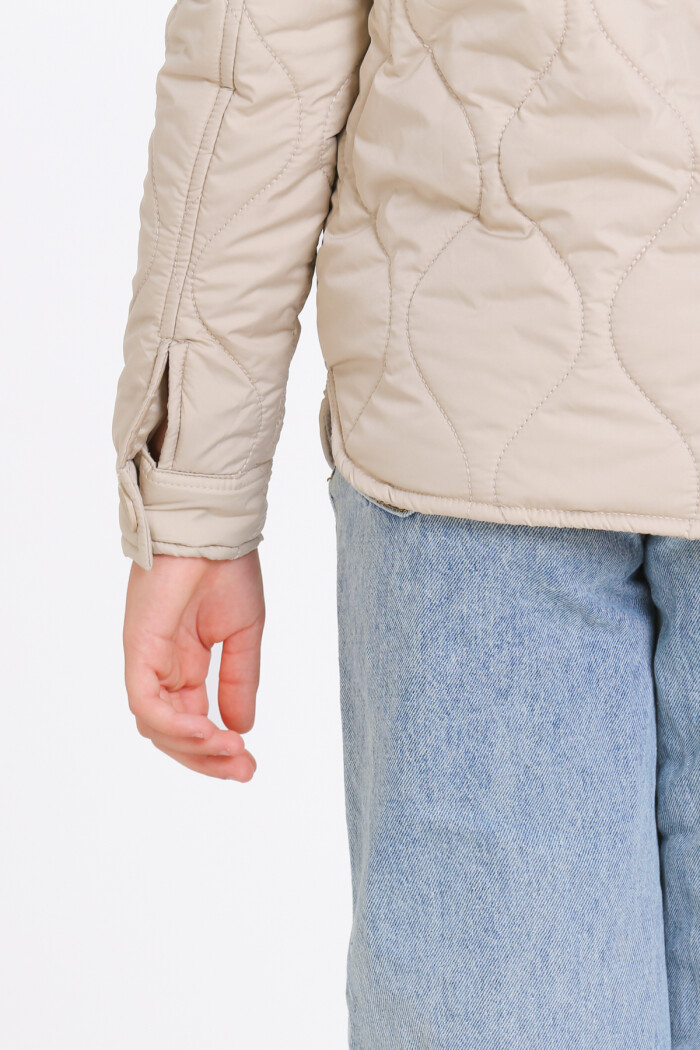 Kız Çocuk Krem Kapitone Mevsimlik 7-12 Yaş Mont - 23242-1