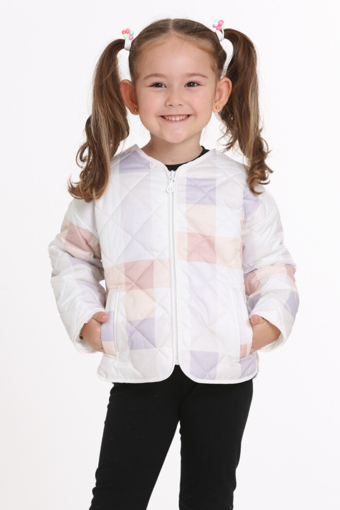 Kız Çocuk Lila Kapitone Mevsimlik 1-6 Yaş Mont - 23239-1