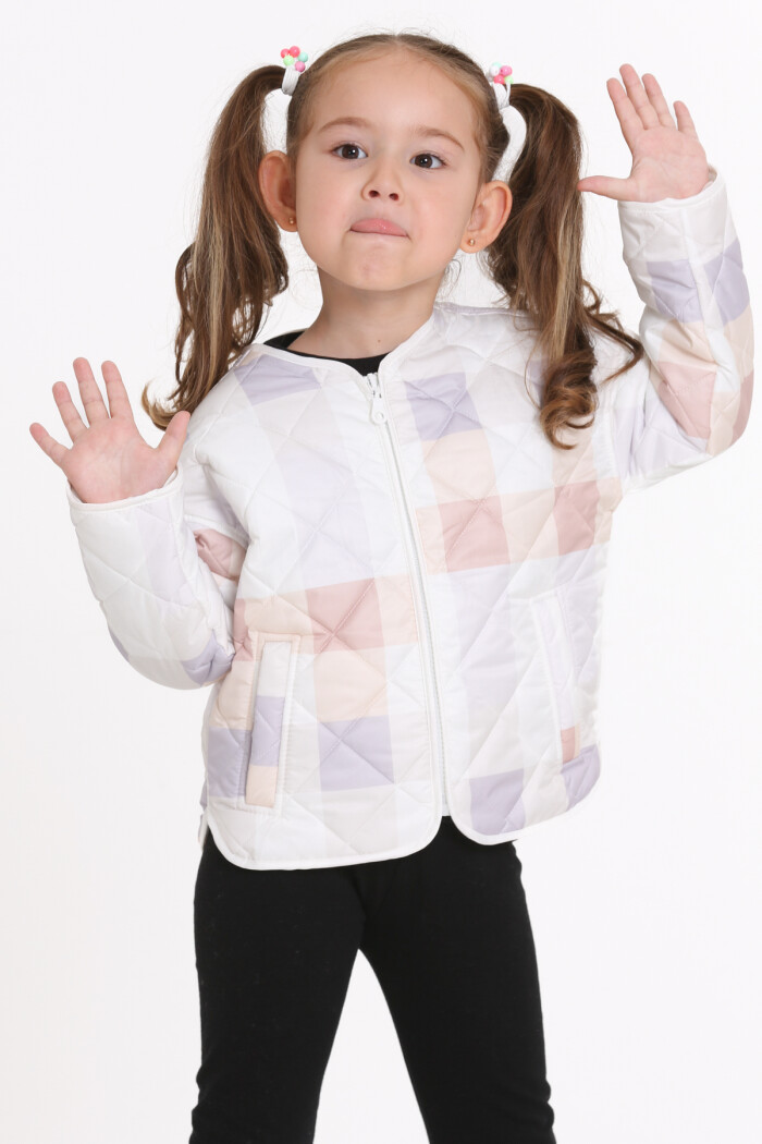 Kız Çocuk Lila Kapitone Mevsimlik 1-6 Yaş Mont - 23239-1