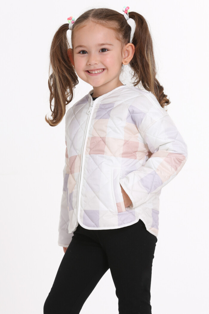 Kız Çocuk Lila Kapitone Mevsimlik 1-6 Yaş Mont - 23239-1