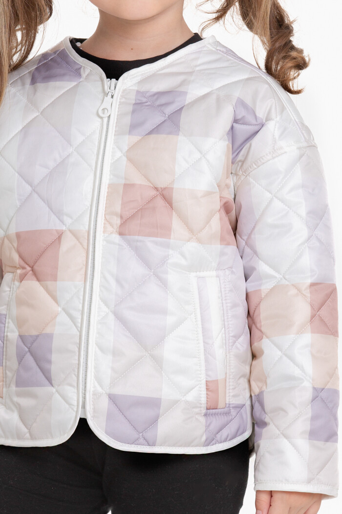 Kız Çocuk Lila Kapitone Mevsimlik 1-6 Yaş Mont - 23239-1