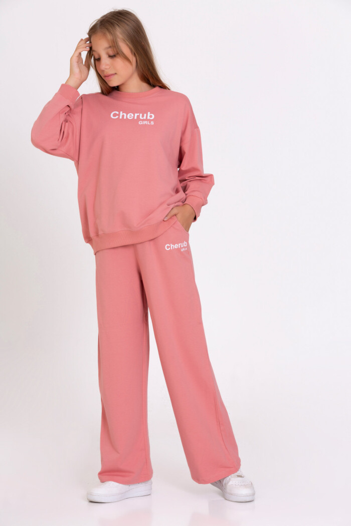 Kız Çocuk Nar Çiçeği Cherub Girls Baskı 8-12 Yaş Takım - 23146-2