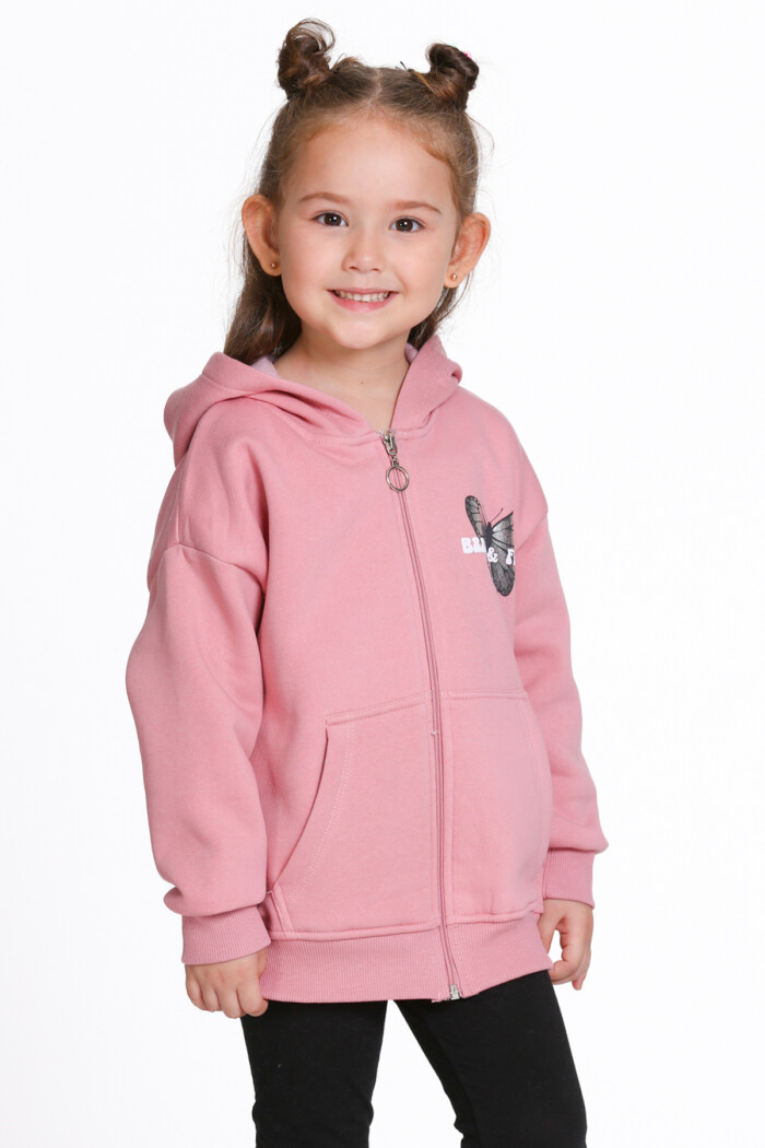 Kız Çocuk Nar Çiçeği Cosmie Dreamer Baskı 1-5 Yaş Hırka - 23205-2