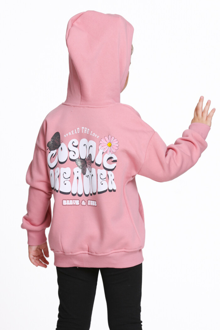 Kız Çocuk Nar Çiçeği Cosmie Dreamer Baskı 1-5 Yaş Hırka - 23205-2