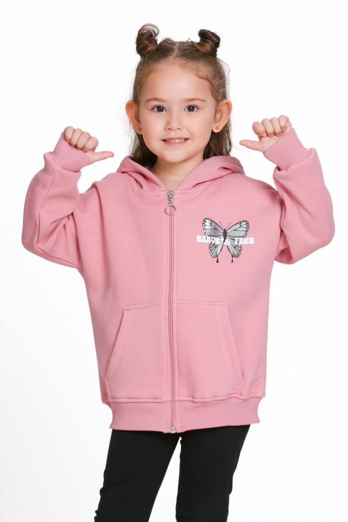 Kız Çocuk Nar Çiçeği Cosmie Dreamer Baskı 1-5 Yaş Hırka - 23205-2