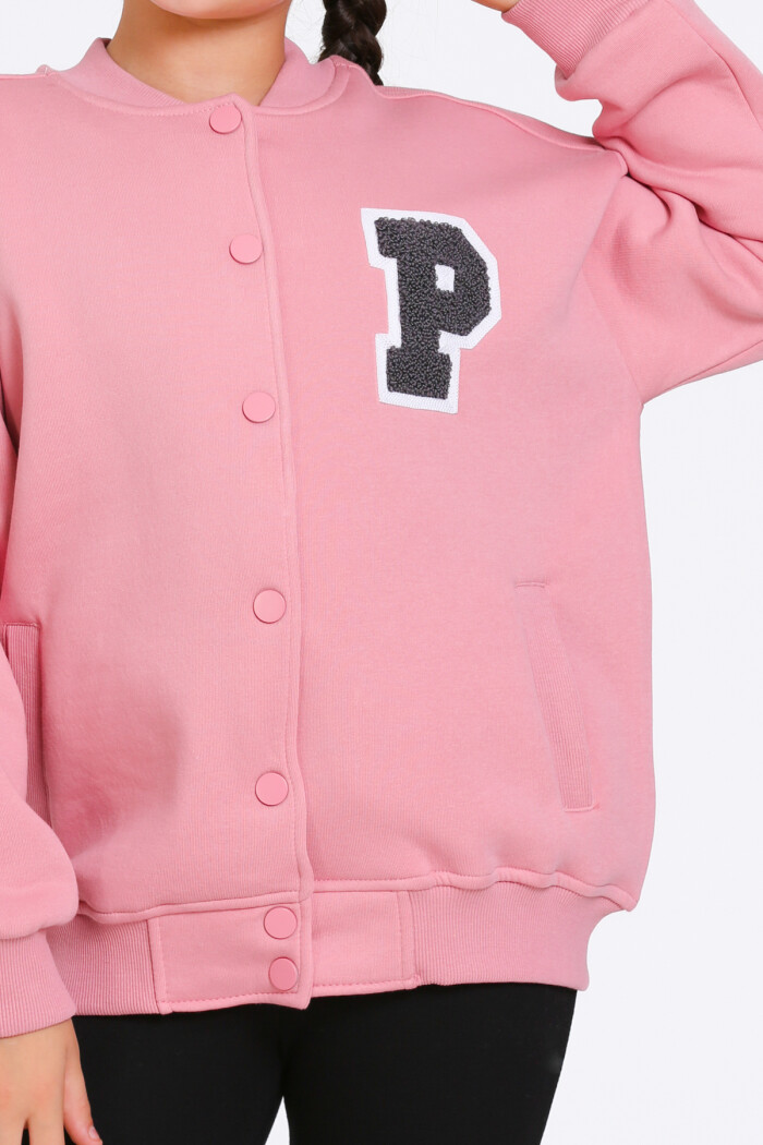 Kız Çocuk Pudra Vernichten Nakışlı 8-12 Yaş Kolej Hırka - 23214-2