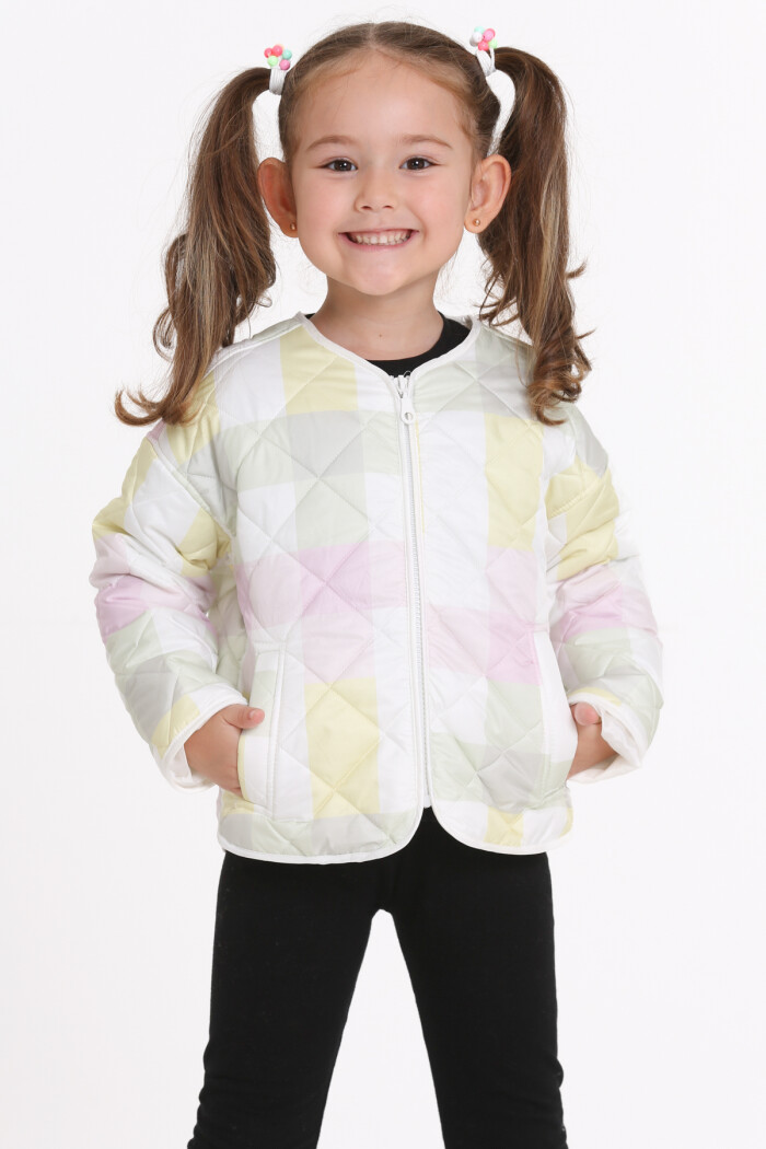 Kız Çocuk Sarı Kapitone Mevsimlik 1-6 Yaş Mont - 23239-3