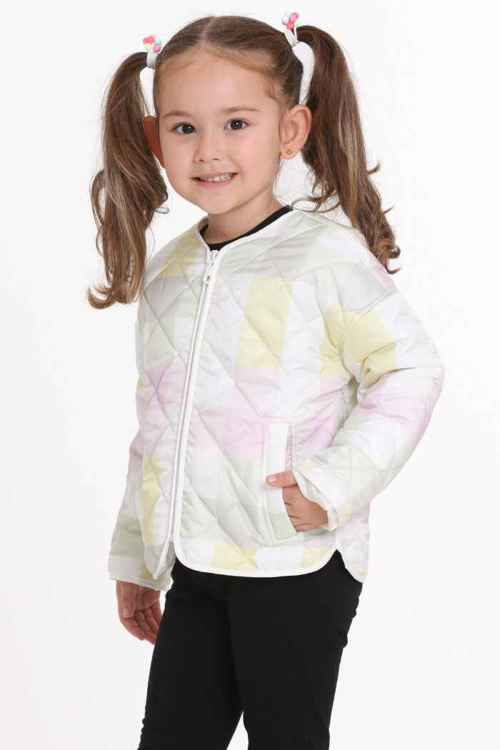 Kız Çocuk Sarı Kapitone Mevsimlik 1-6 Yaş Mont - 23239-3