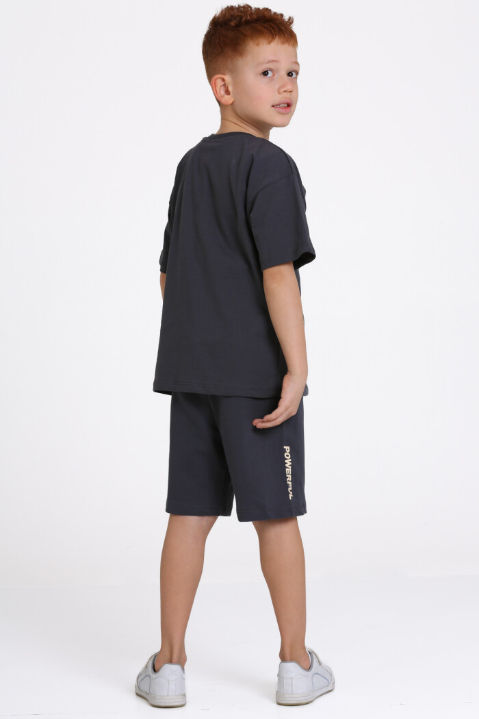 Antrasit Cep Detaylı 5-9 Yaş Takım - 2496-1