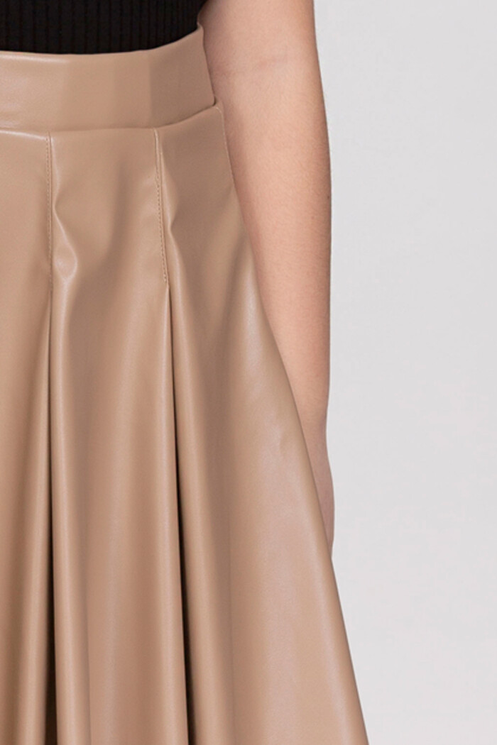 Bej Pileli Etek 4-12 Yaş -SM09160-3