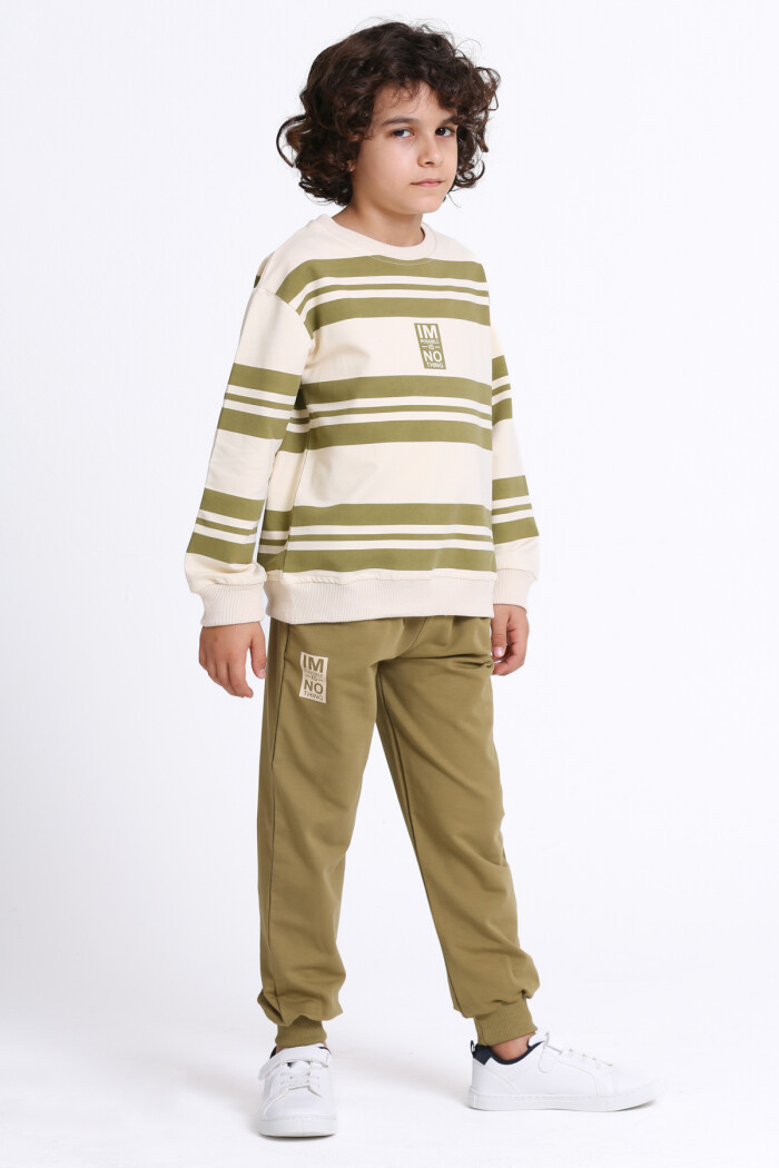 Erkek Çocuk Haki Im Possible Is No Thing Baskı 5-9 Yaş Takım - 23306-4