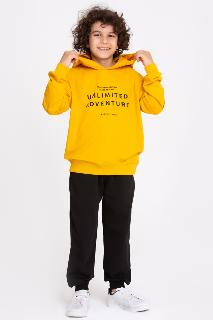 Erkek Çocuk Hardal Unlimited Anventure Baskı 5-9 Yaş Takım - 23299-1