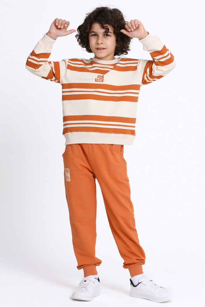 Erkek Çocuk Kiremit Im Possible Is No Thing Baskı 5-9 Yaş Takım - 23306-5