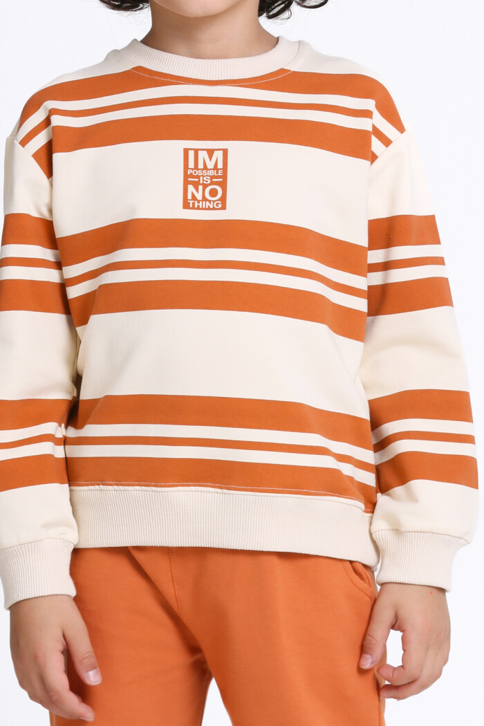 Erkek Çocuk Kiremit Im Possible Is No Thing Baskı 5-9 Yaş Takım - 23306-5