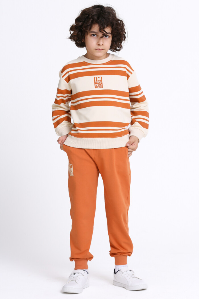 Erkek Çocuk Kiremit Im Possible Is No Thing Baskı 5-9 Yaş Takım - 23306-5