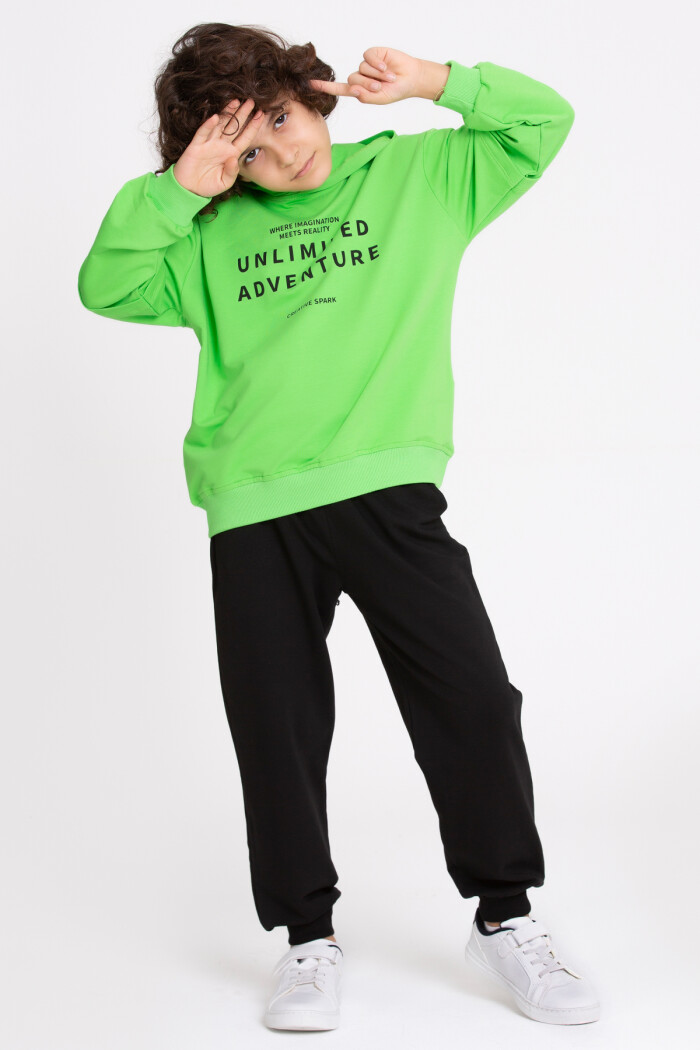 Erkek Çocuk Yeşil Unlimited Anventure Baskı 5-9 Yaş Takım - 23299-3