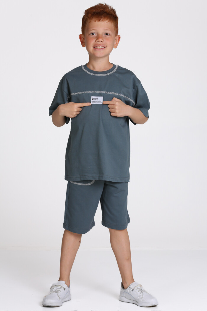 Füme Sticker Mockups Etiketli 5-9 Yaş Takım - 2495-2