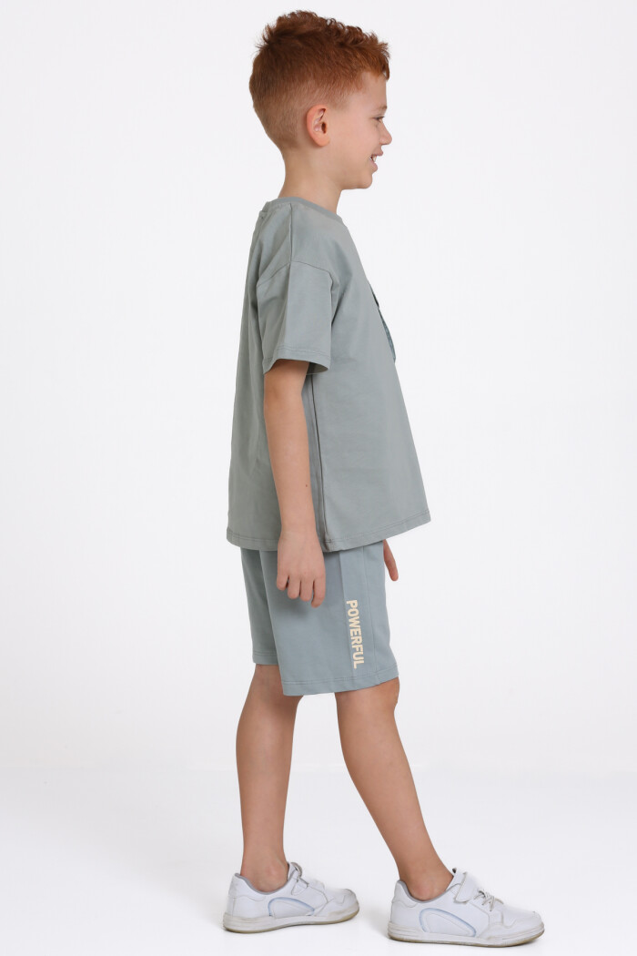 Gri Cep Detaylı 5-9 Yaş Takım - 2496-3