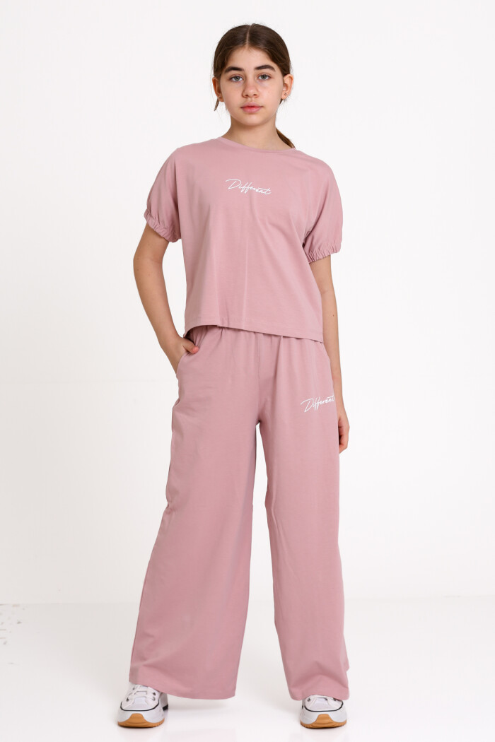 Gül Kurusu Different Baskılı 8-12 Yaş Takım - 2452-2