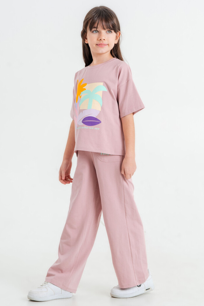 Gül Kurusu Happy With Baskı 5-9 Yaş Takım - 2420-6