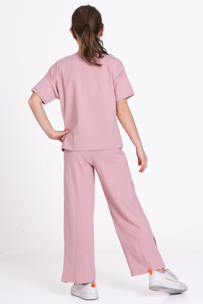 Gül Kurusu Set Yourself Baskılı 5-9 Yaş Takım - 2447-2