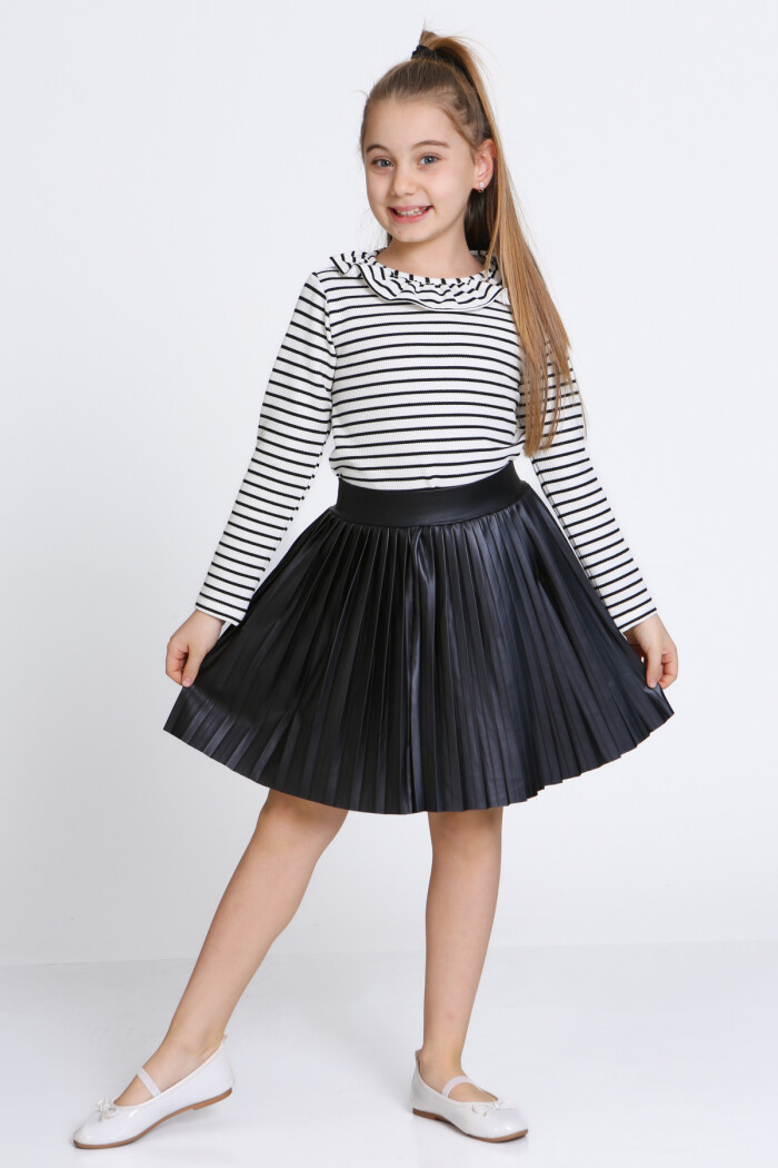 Kız Çocuk Beyaz Etekli 3-7 Yaş Takım - 23310-4