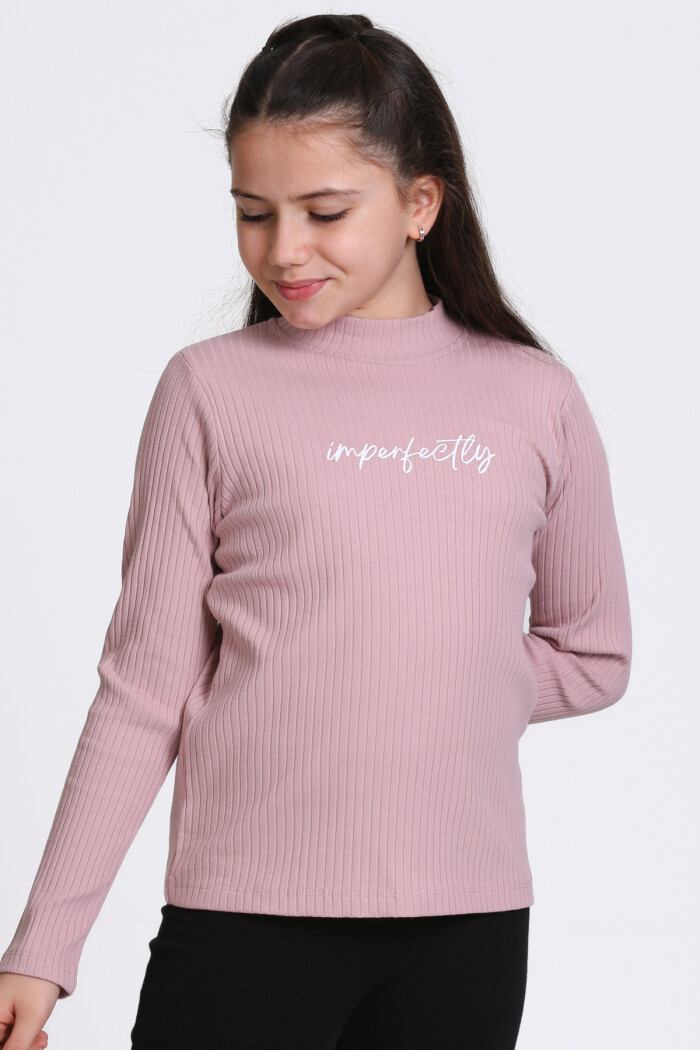 Kız Çocuk Gül Kurusu Fitilli 4-12 Yaş Badi - 23328-5