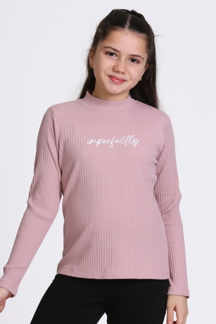 Kız Çocuk Gül Kurusu Fitilli 4-12 Yaş Badi - 23328-5