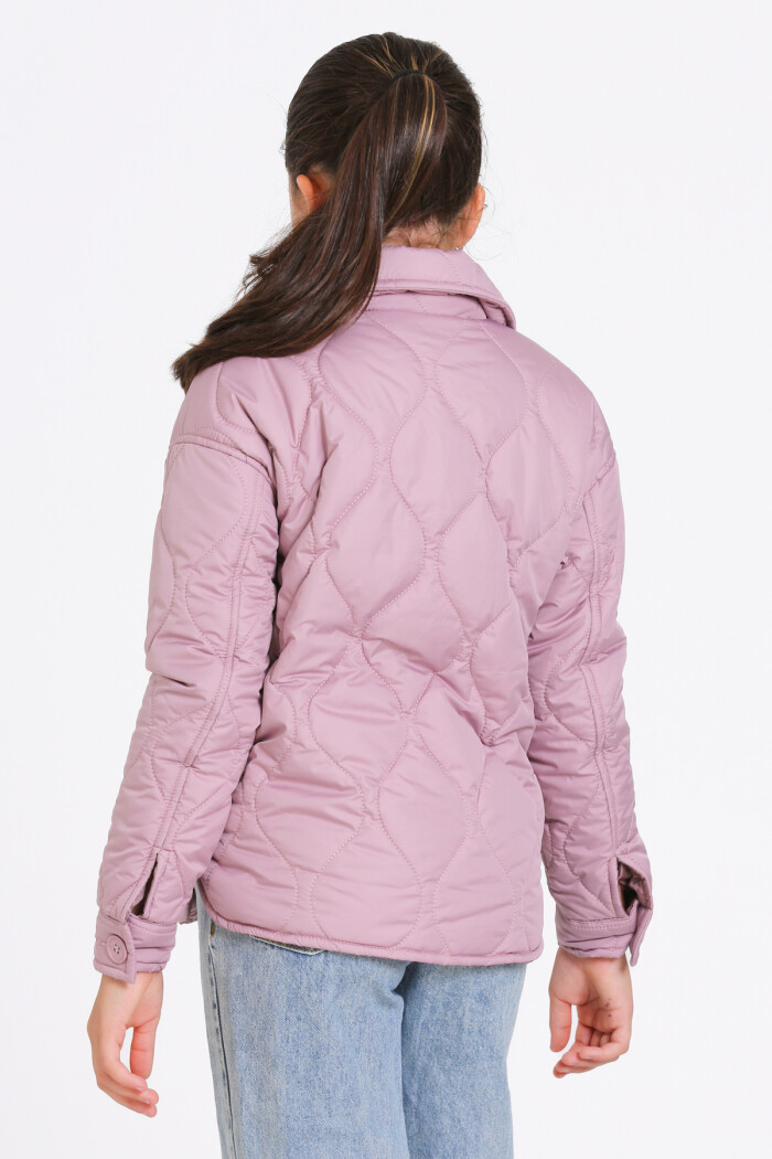 Kız Çocuk Gül Kurusu Kapitone Mevsimlik 7-12 Yaş Mont - 23242-2