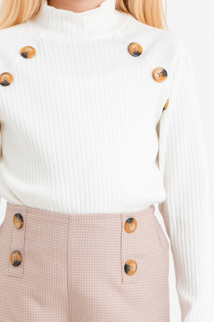 Kız Çocuk Gül Kurusu Reglam Kollu 3-7 Yaş Takım - 23443-1