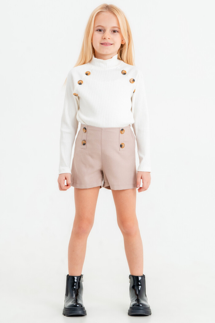 Kız Çocuk Gül Kurusu Reglam Kollu 3-7 Yaş Takım - 23443-1