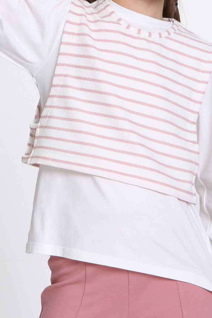 Kız Çocuk Gül Kurusu Yelekli 5-9 Yaş Takım - 23315-2