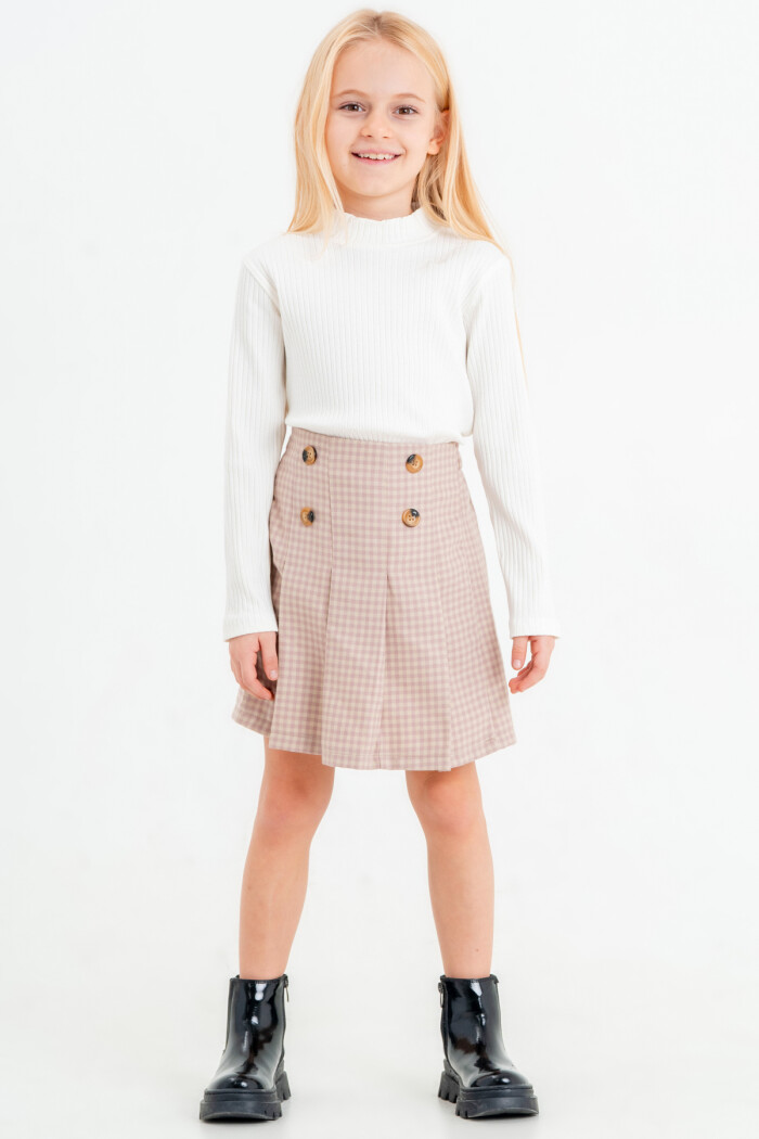 Kız Çocuk Gül Kurusu Fitilli 5-9 Yaş Takım - 23444-4