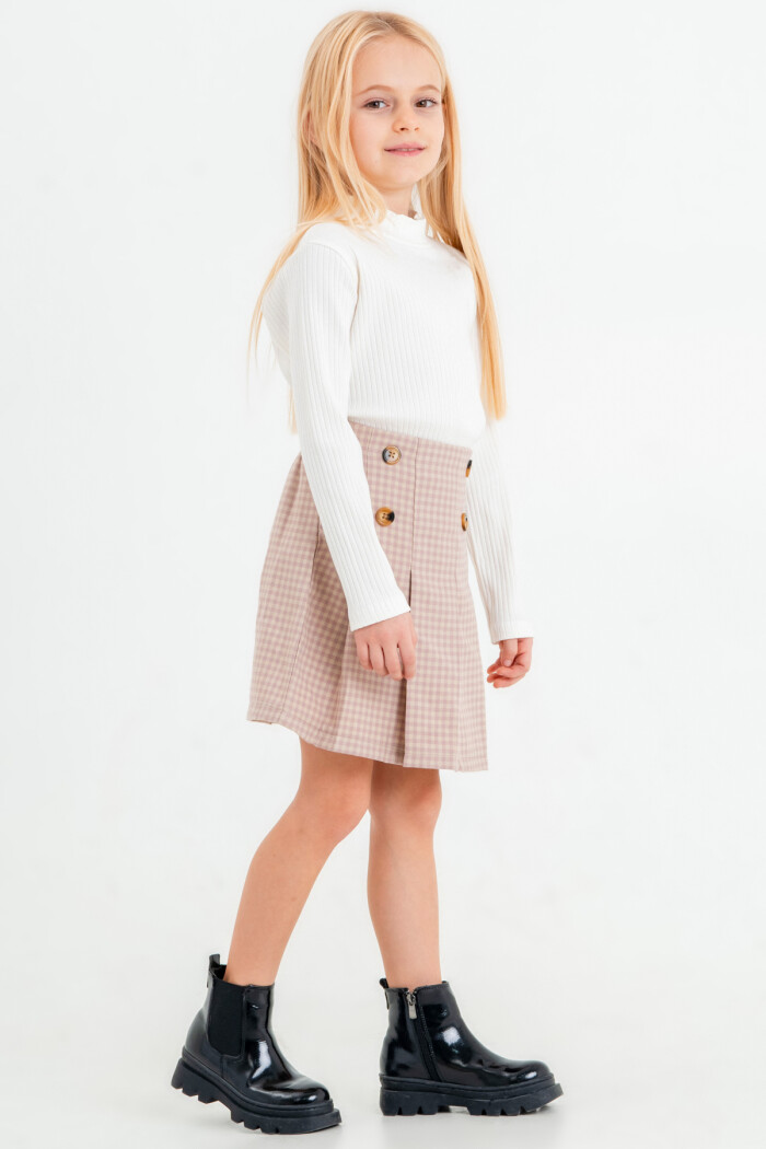 Kız Çocuk Gül Kurusu Fitilli 5-9 Yaş Takım - 23444-4