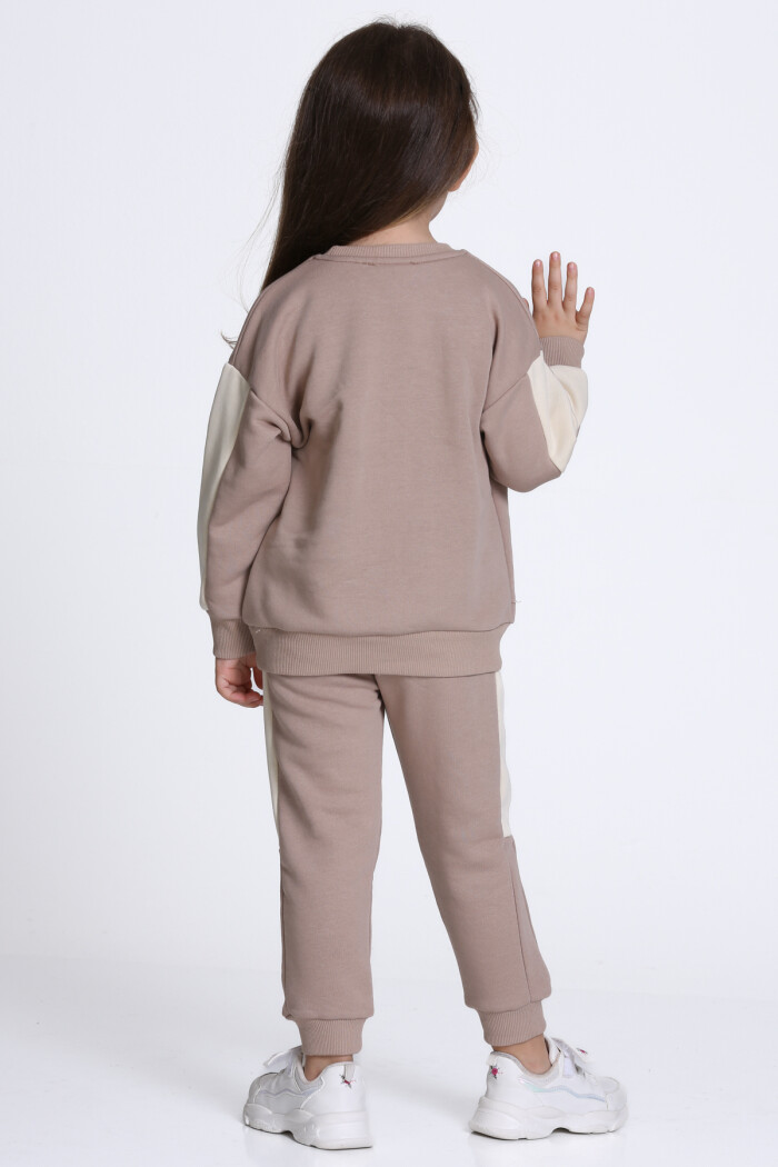 Kız Çocuk Kahve Little Cutie Baskı 1-5 Yaş Takım - 23304-4