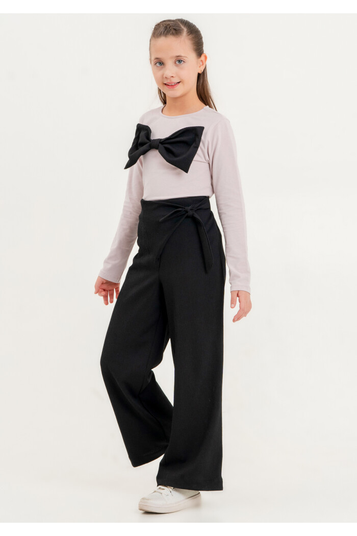 Kız Çocuk Lila Fiyonklu 5-9 Yaş Takım - 23324-2
