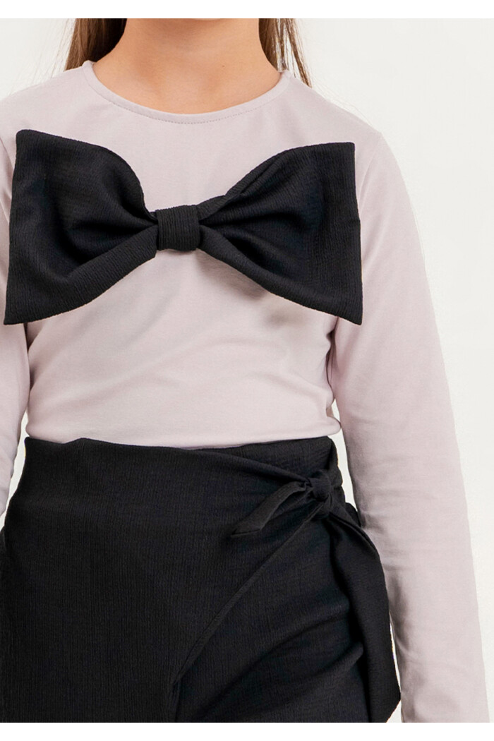 Kız Çocuk Lila Fiyonklu 5-9 Yaş Takım - 23324-2