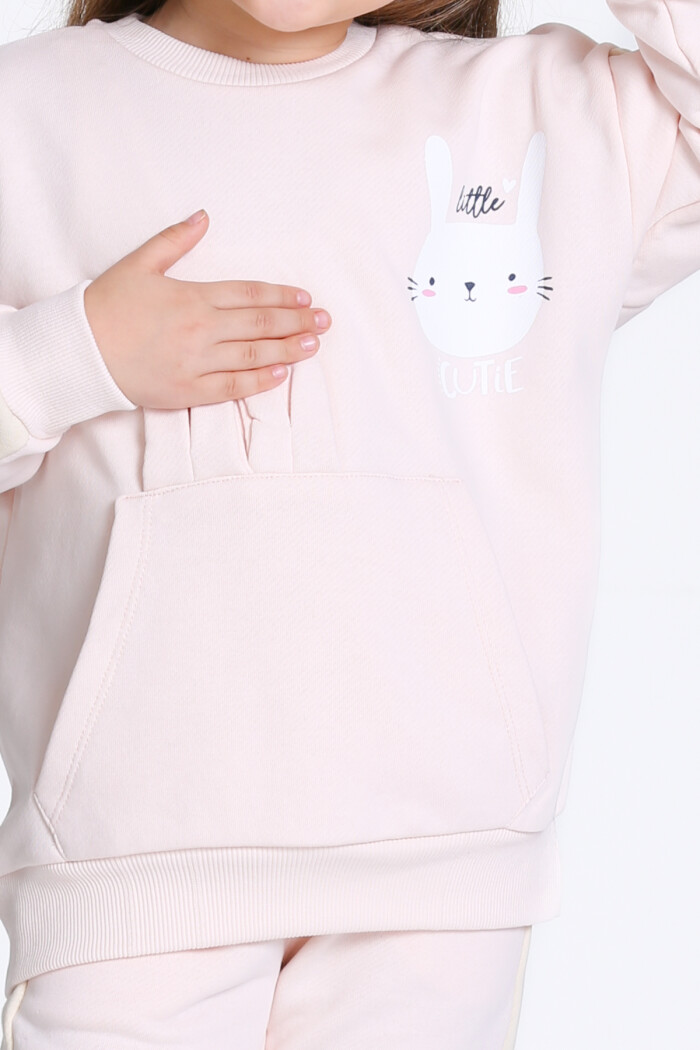 Kız Çocuk Pudra Little Cutie Baskı 1-5 Yaş Takım - 23304-2