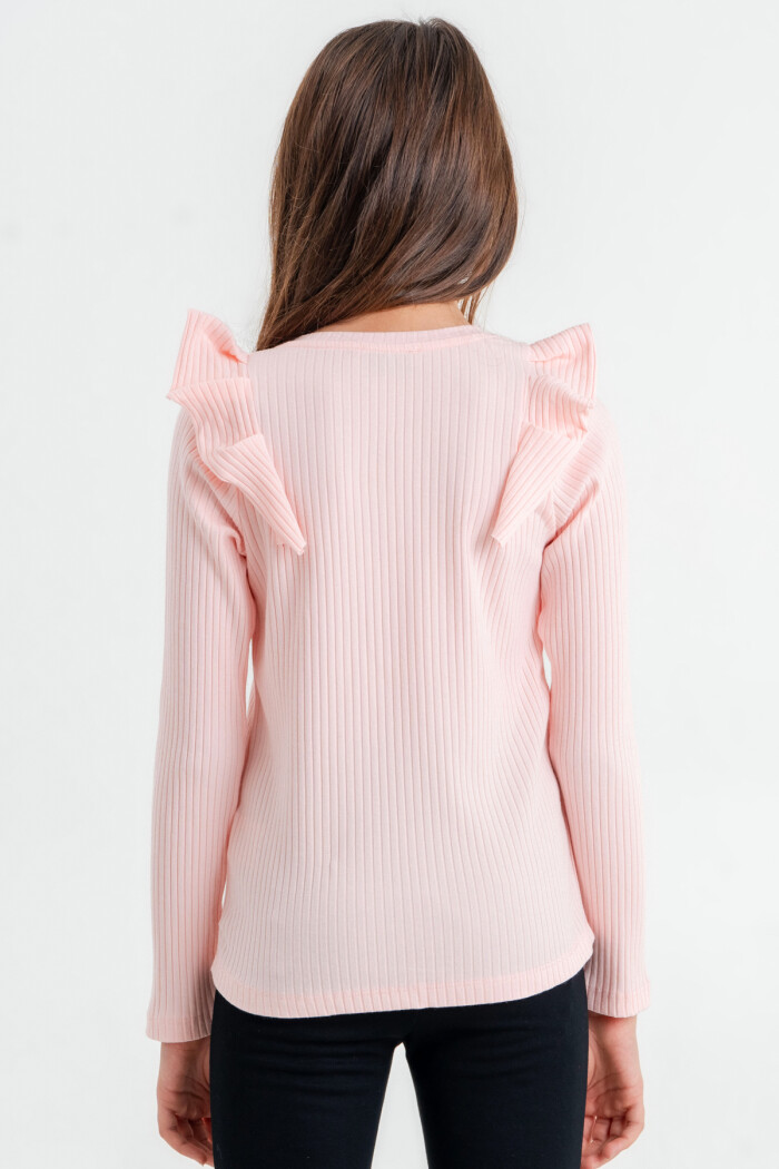 Kız Çocuk Pudra Pileli 4-12 Yaş Badi - 23326-4