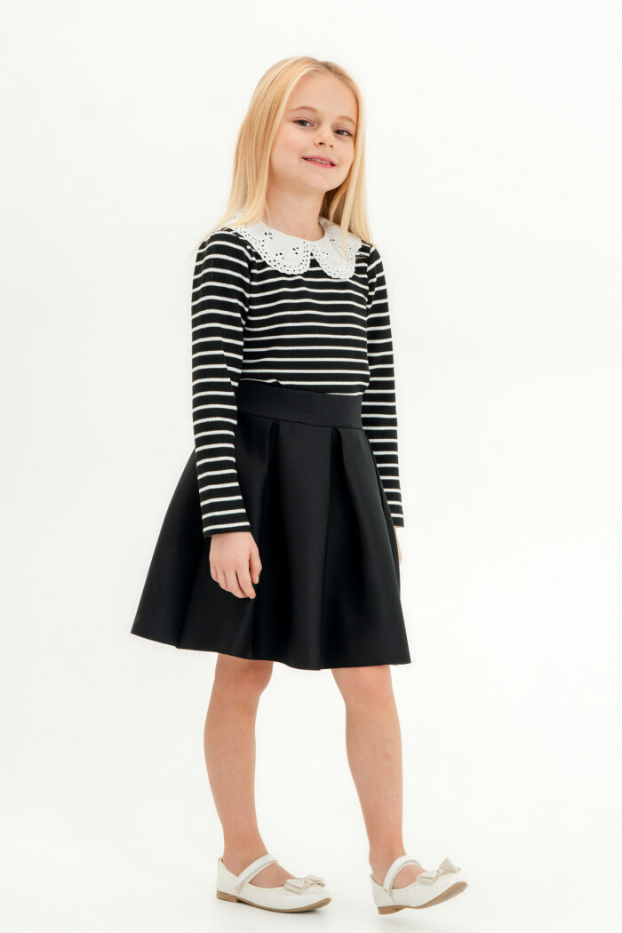 Kız Çocuk Siyah Çizgili 3-7 Yaş Takım - 23311-1