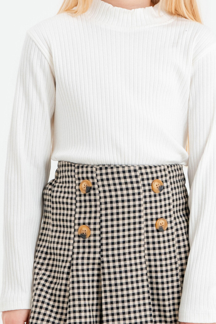 Kız Çocuk Siyah Fitilli 5-9 Yaş Takım - 23444-3