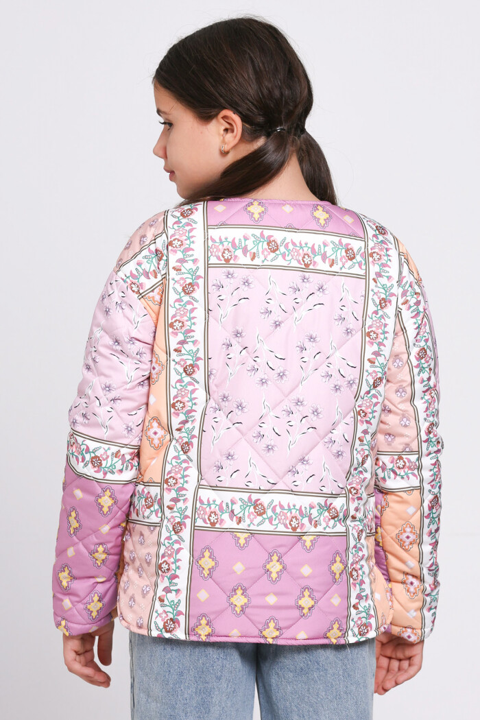 Kız Çocuk Turuncu Kapitone Mevsimlik 7-12 Yaş Mont - 23244-1