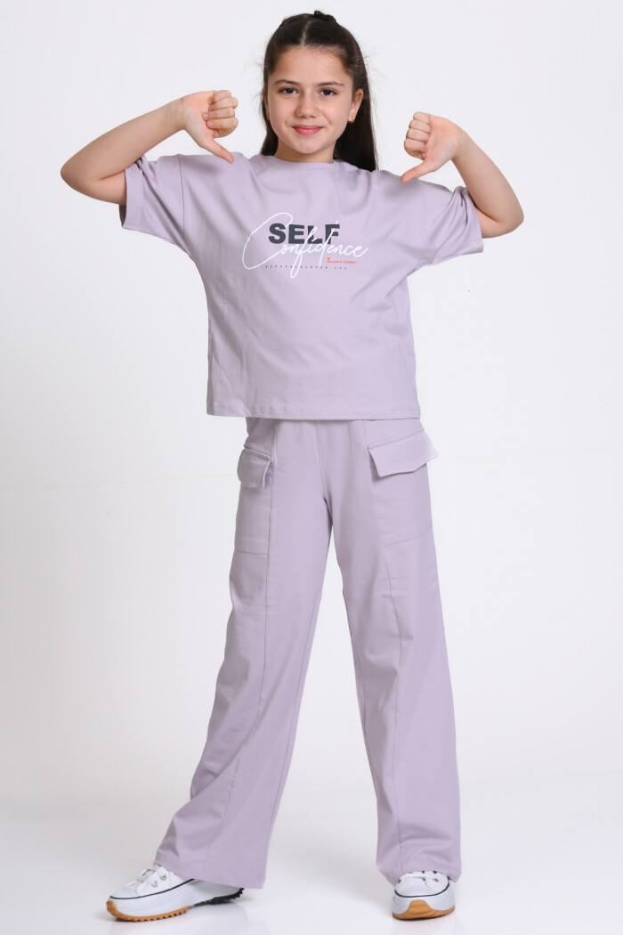 Lila Self Confidence Baskı 8-12 Yaş Takım - 2419-3