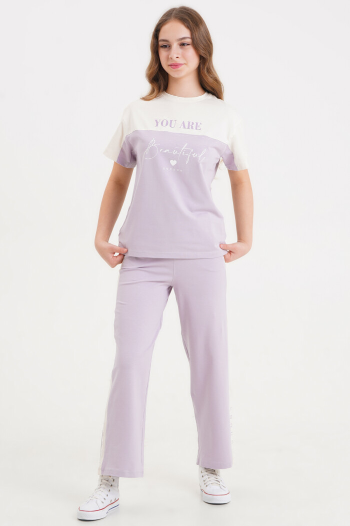 Lila You Are Beautiful Baskı 8-12 Yaş Takım - 2415-2