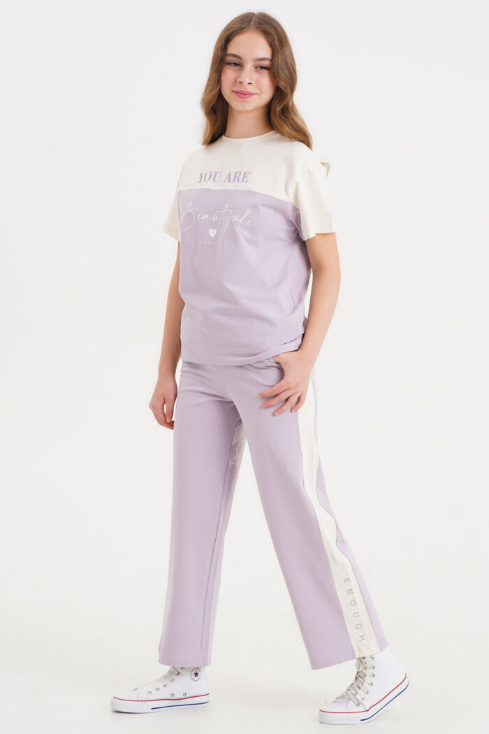 Lila You Are Beautiful Baskı 8-12 Yaş Takım - 2415-2