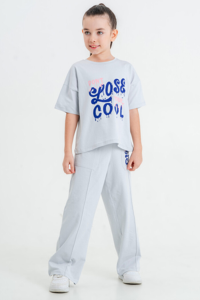 Mavi Dont Lose Your Cool Baskı 5-9 Yaş Takım - 2423-3